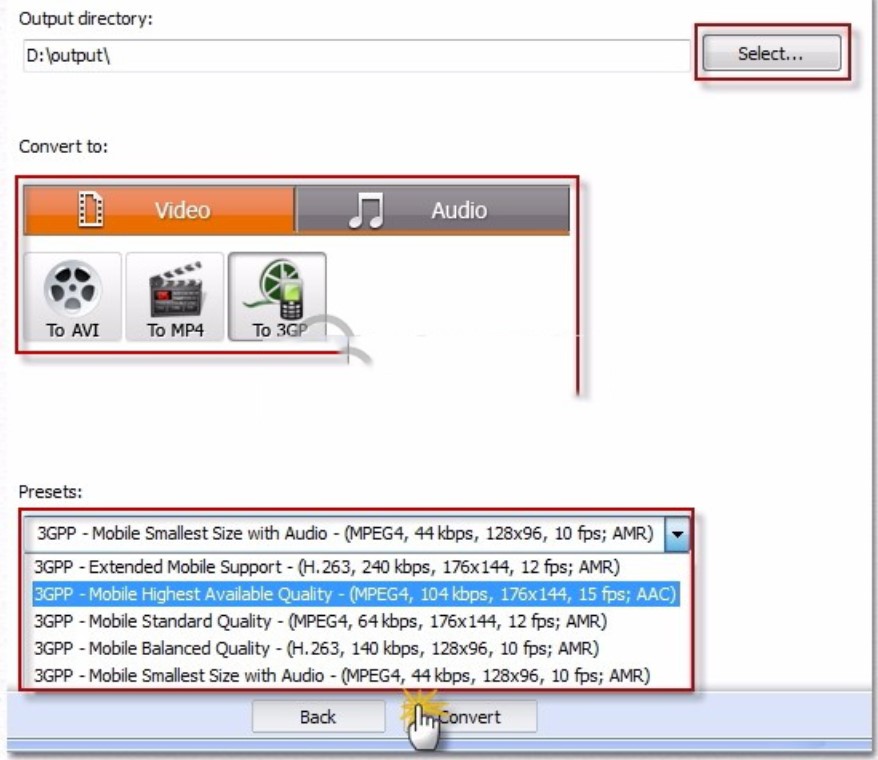 3gpҕlFree 3GP Video Converterʹý̳